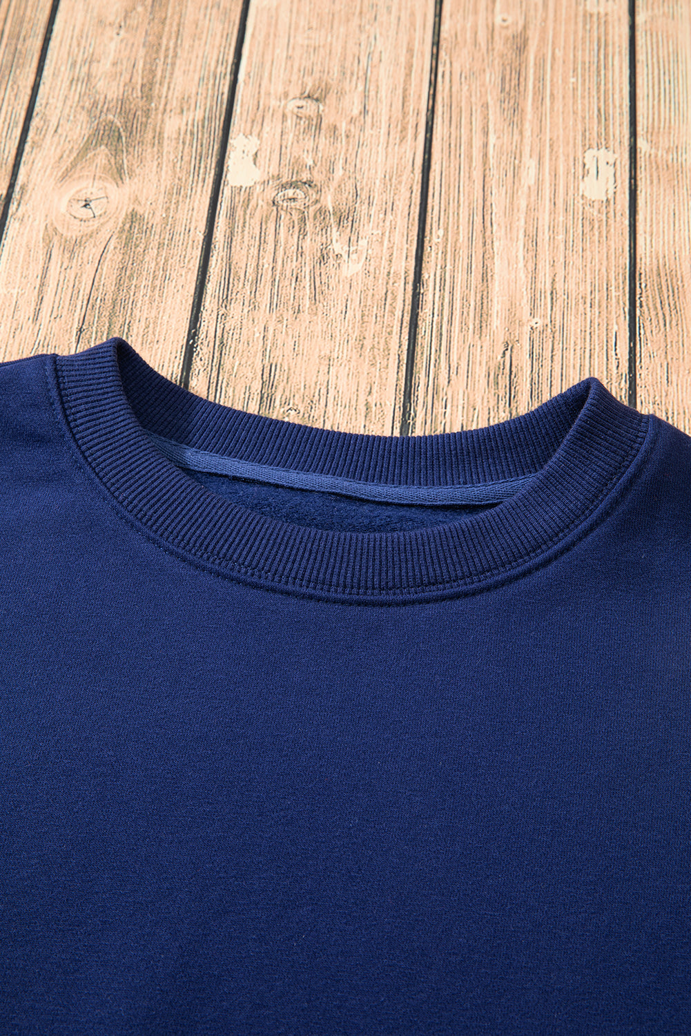 Smoke Green Solid Fleece Lined Drop Shoulder Terry Sweatshirt - Glimmer Road 