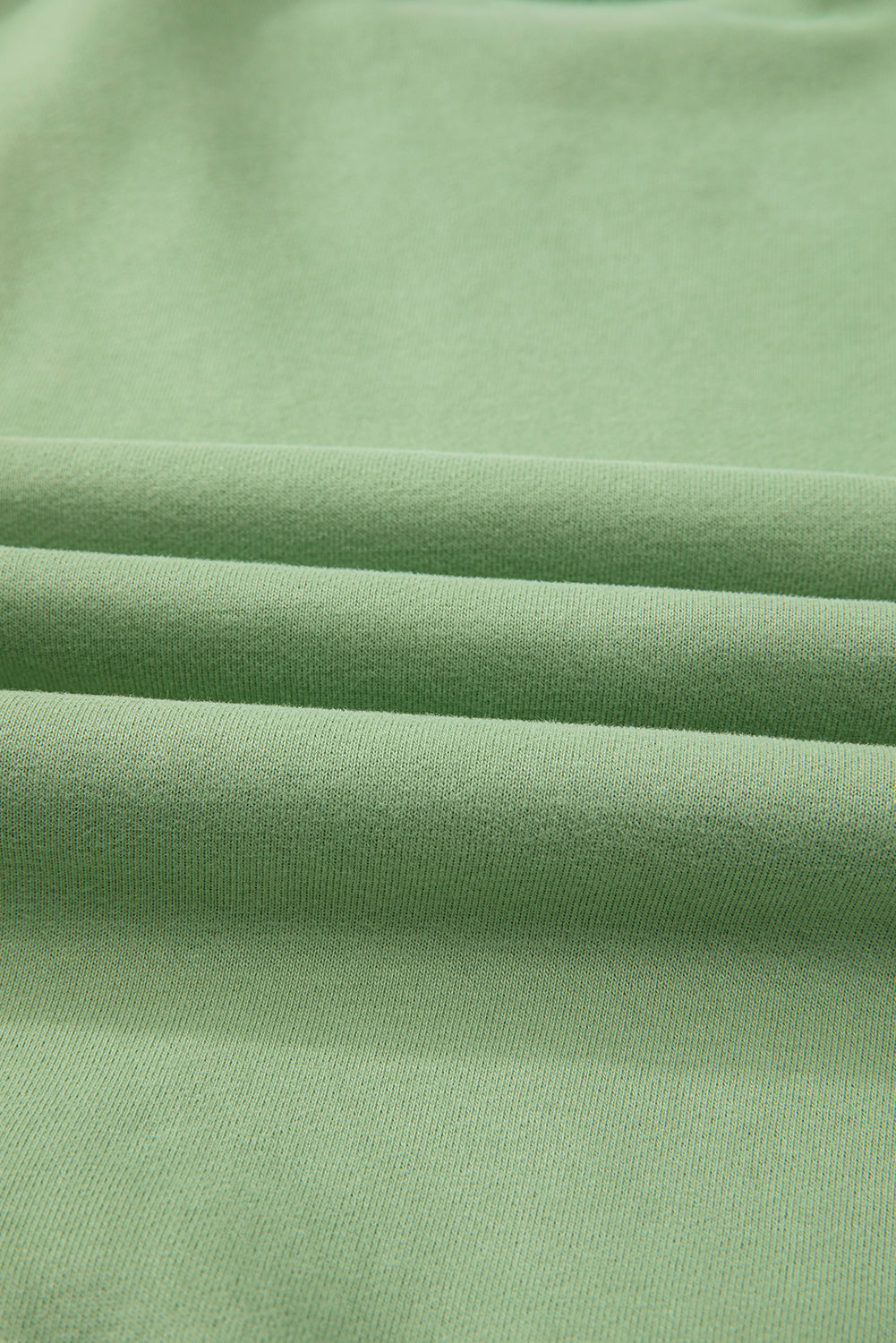 Smoke Green Solid Fleece Lined Drop Shoulder Terry Sweatshirt - Glimmer Road 