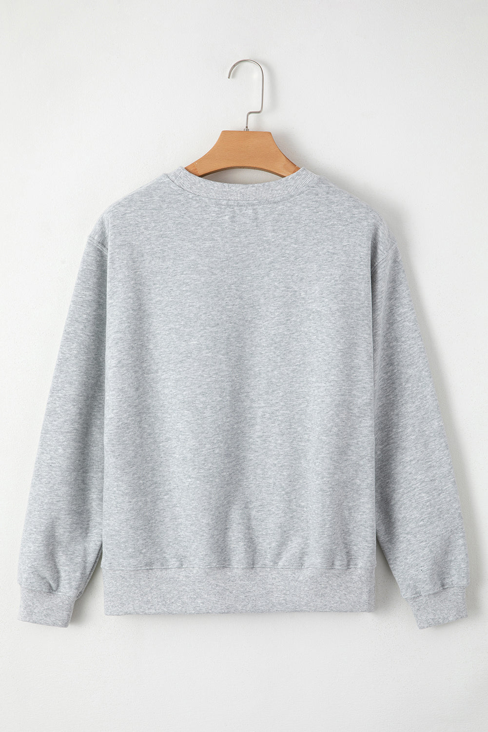 Smoke Green Solid Fleece Lined Drop Shoulder Terry Sweatshirt - Glimmer Road 