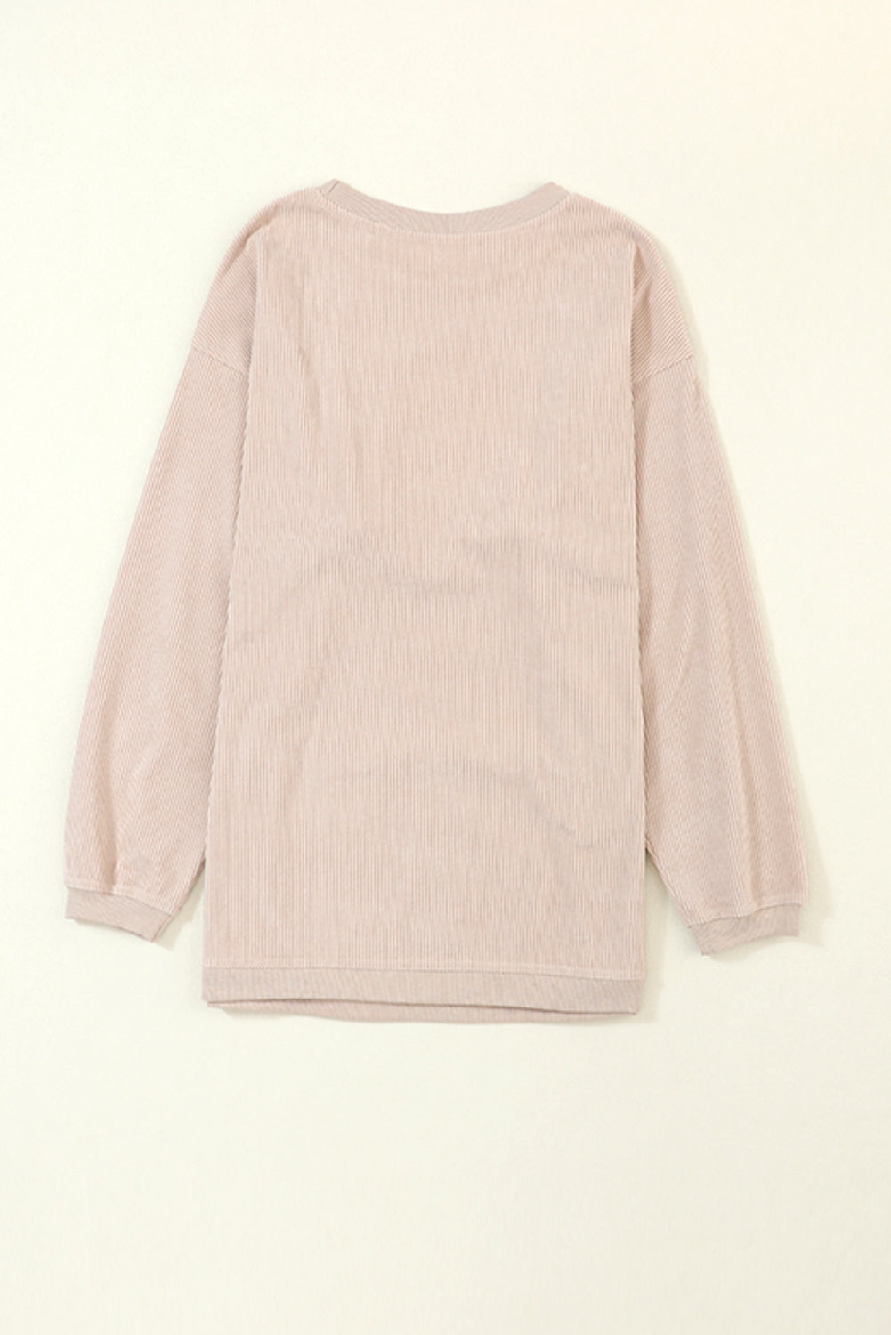 Apricot Ribbed Corduroy Oversized Sweatshirt - Glimmer Road 