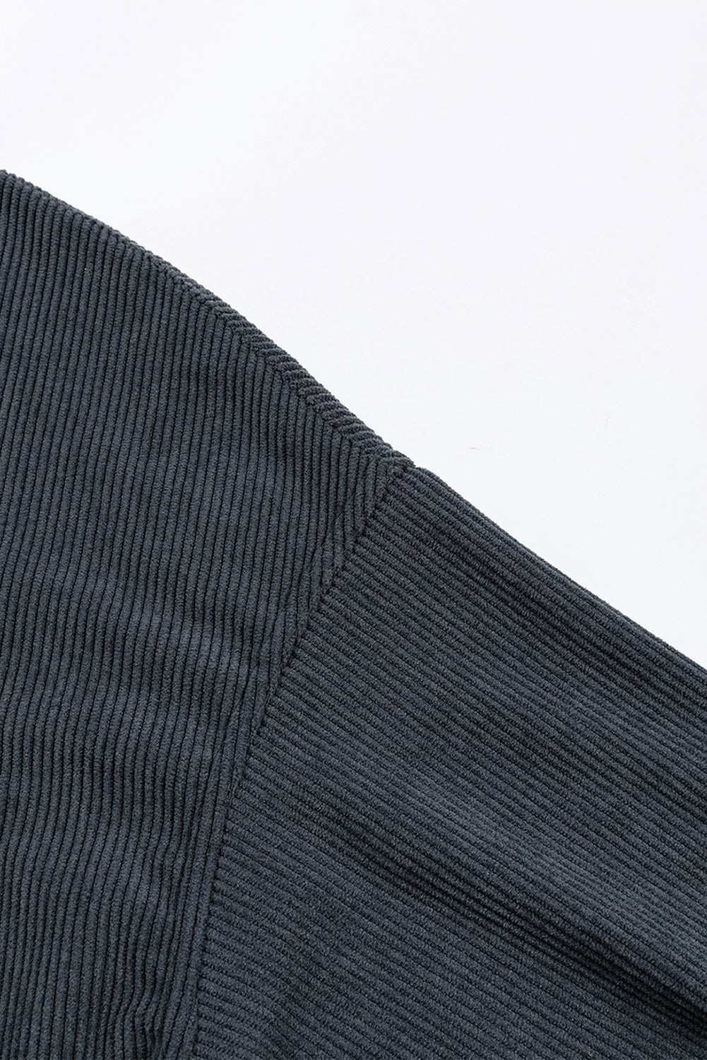 Dark Grey Ribbed Corduroy Oversized Sweatshirt - Glimmer Road 