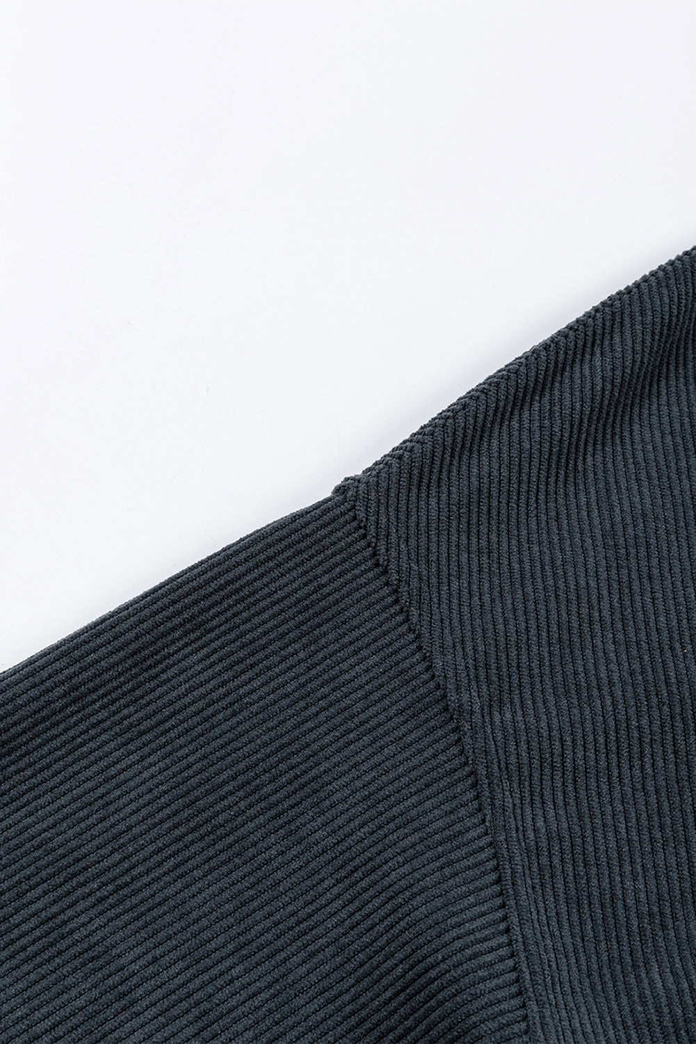 Dark Grey Ribbed Corduroy Oversized Sweatshirt - Glimmer Road 