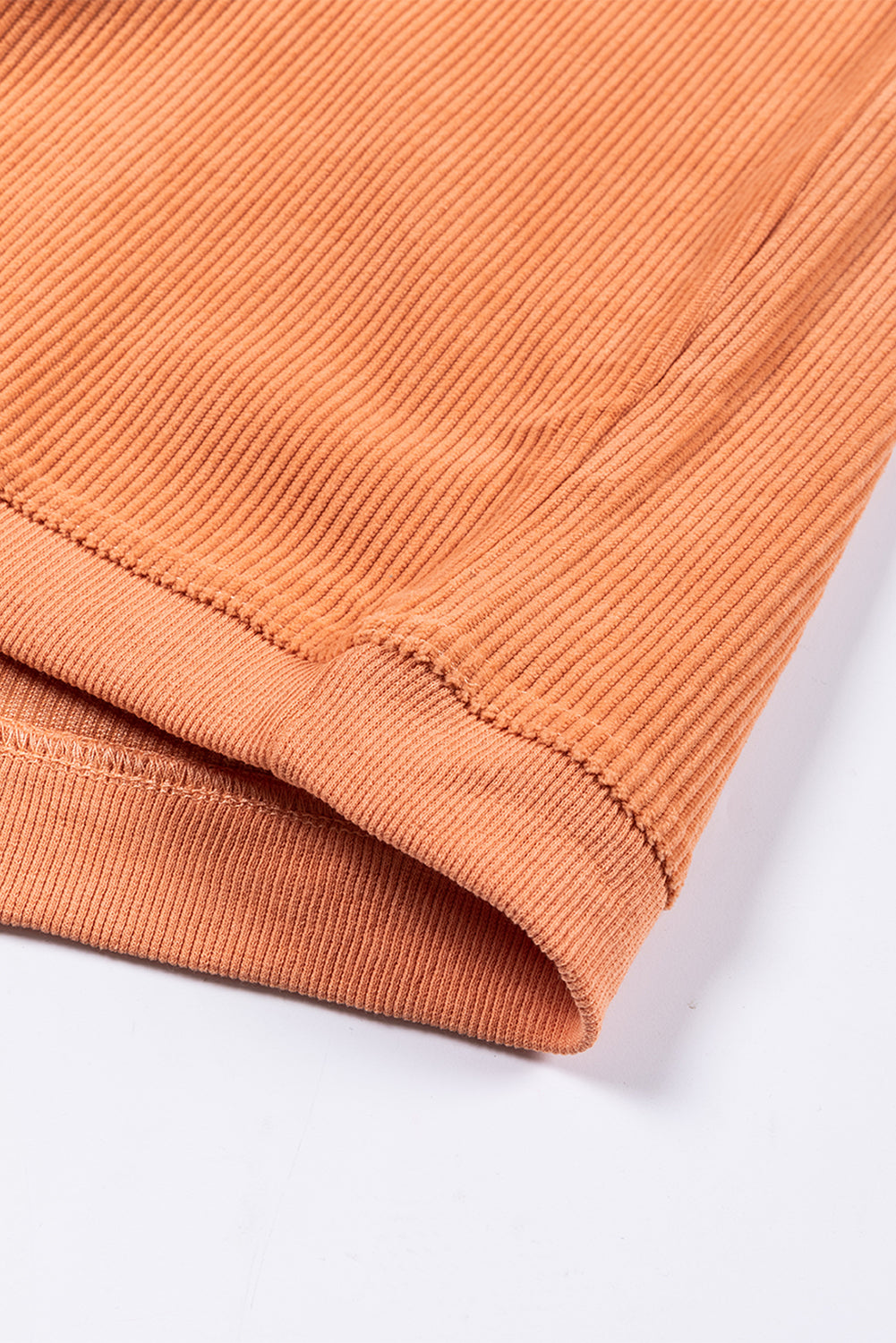 Orange Ribbed Corduroy Oversized Sweatshirt - Glimmer Road 