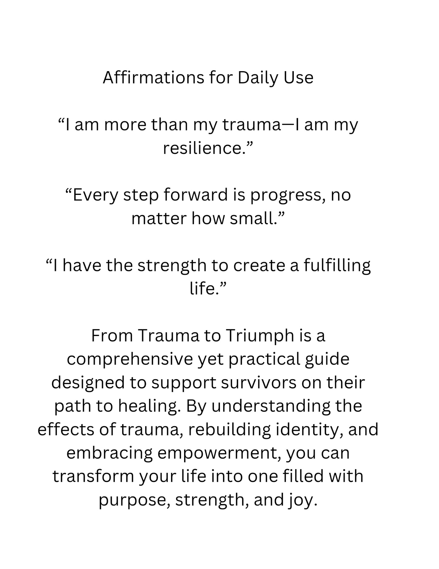 From Trauma to Triumph: A Practical Guide for Survivors of cPTSD