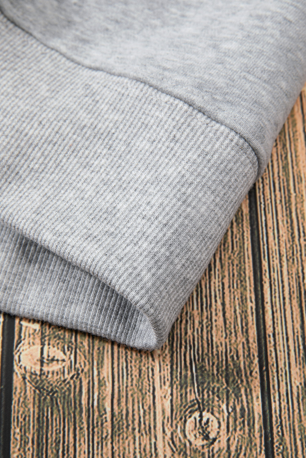 Smoke Green Solid Fleece Lined Drop Shoulder Terry Sweatshirt - Glimmer Road 