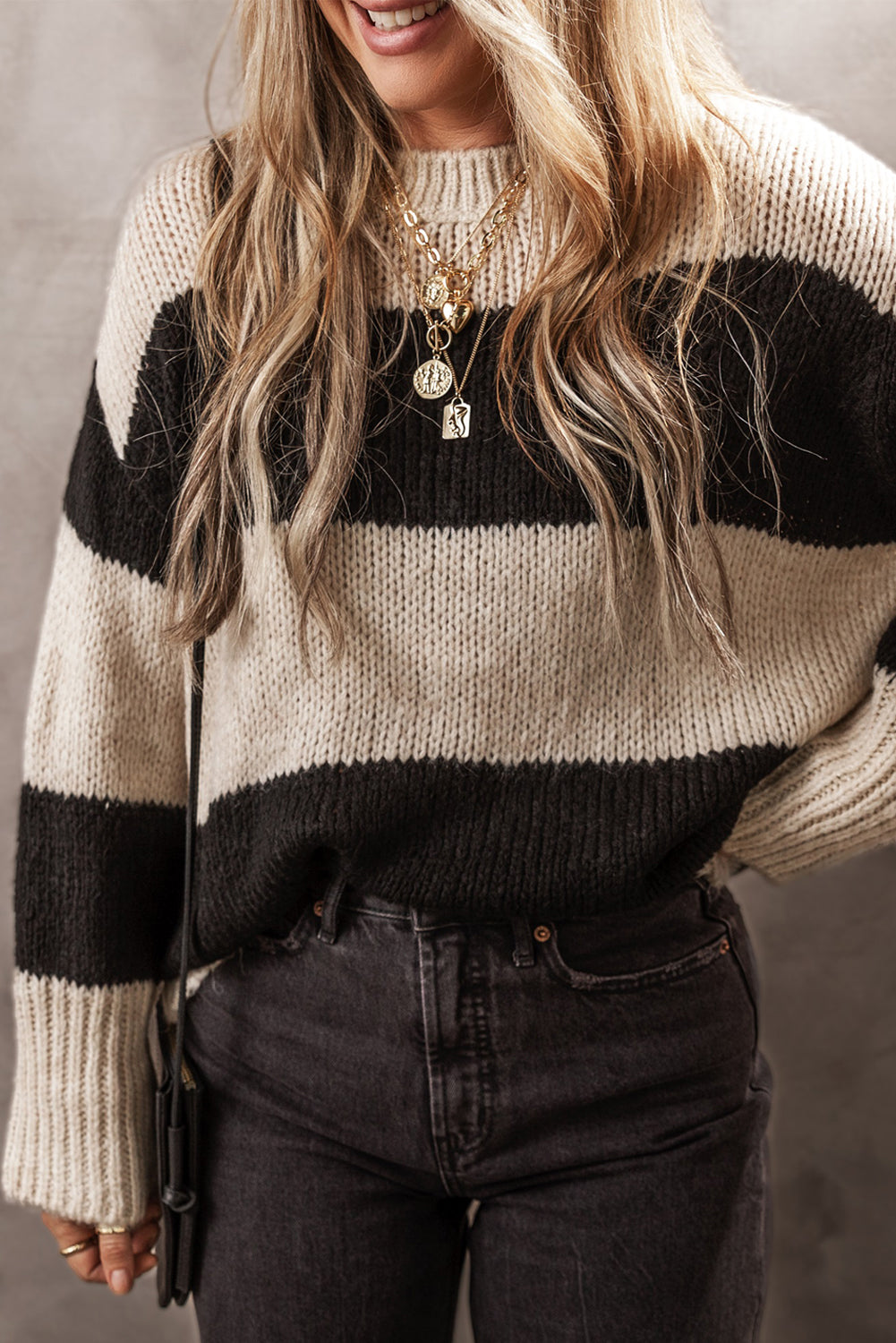 Jet Stream Colorblock Loose Pullover Sweater - Glimmer Road 