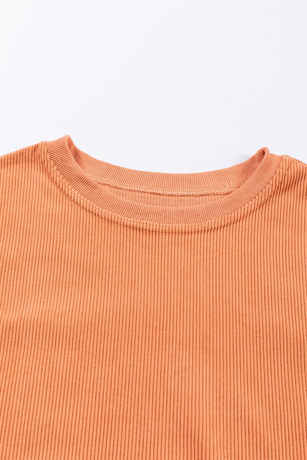 Orange Ribbed Corduroy Oversized Sweatshirt - Glimmer Road 