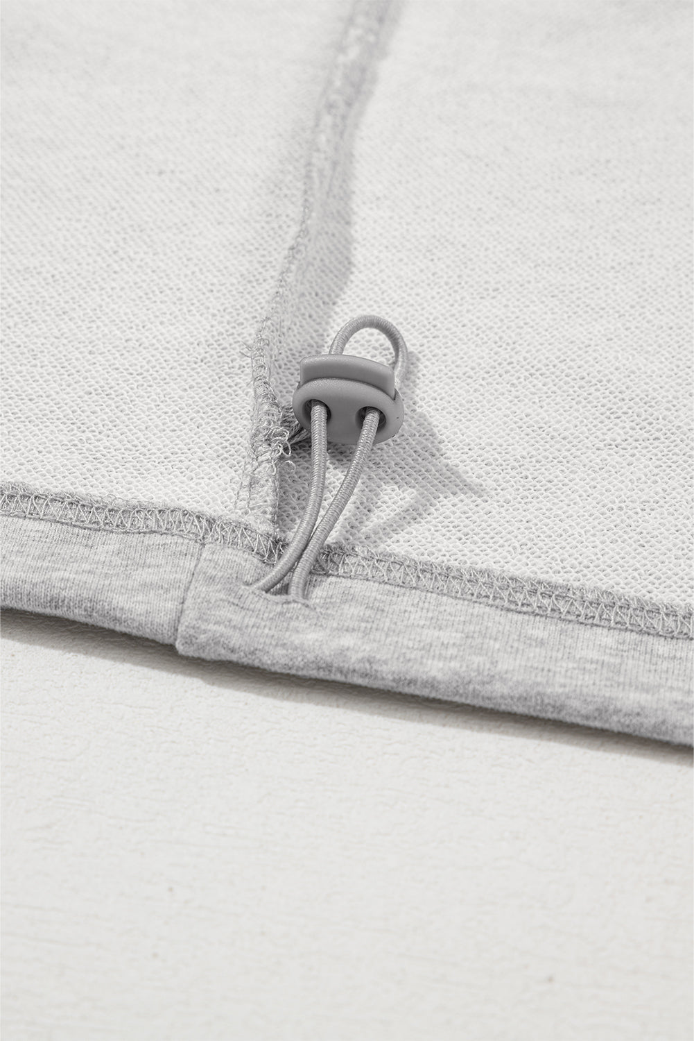 Light Grey Solid Kangaroo Pocket Half Zipper Oversized Hoodie - Glimmer Road 