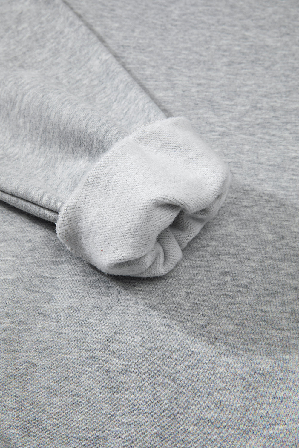Smoke Green Solid Fleece Lined Drop Shoulder Terry Sweatshirt - Glimmer Road 