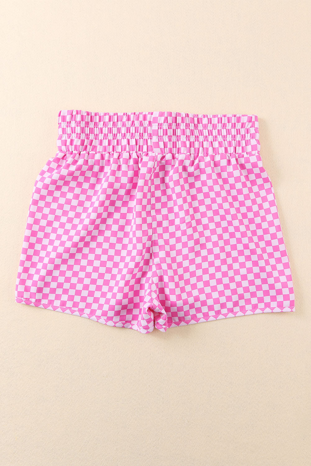 Pink Plaid High Waisted Athletic Shorts - Glimmer Road 