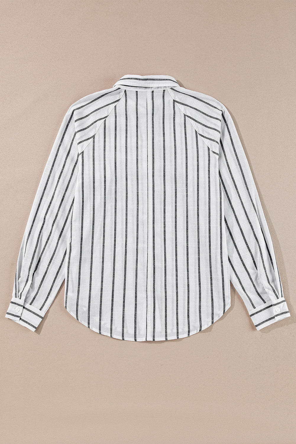 Black Stripe Chest Pocket Buttoned Oversized Shirt - Glimmer Road 