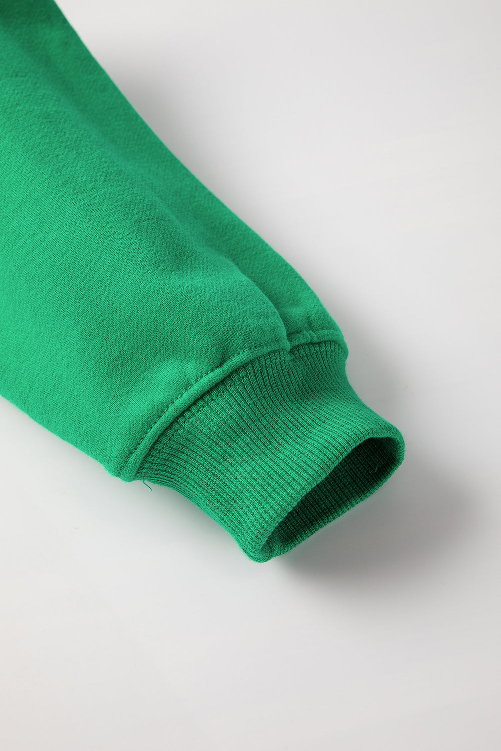 Smoke Green Solid Fleece Lined Drop Shoulder Terry Sweatshirt - Glimmer Road 
