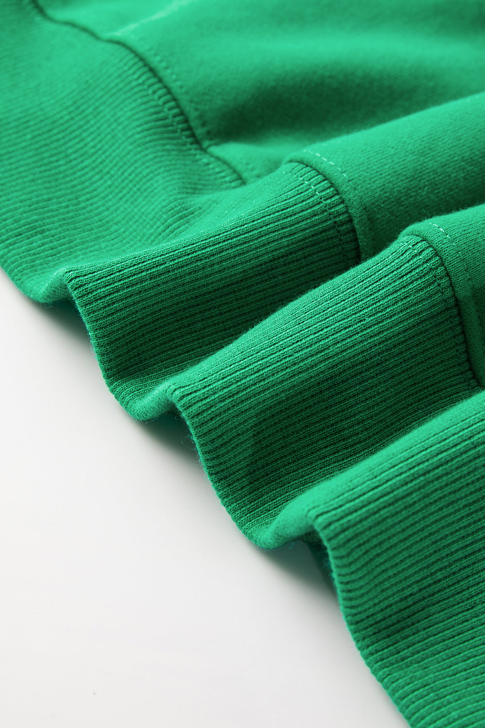 Smoke Green Solid Fleece Lined Drop Shoulder Terry Sweatshirt - Glimmer Road 