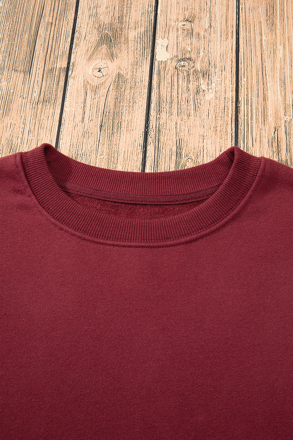 Smoke Green Solid Fleece Lined Drop Shoulder Terry Sweatshirt - Glimmer Road 