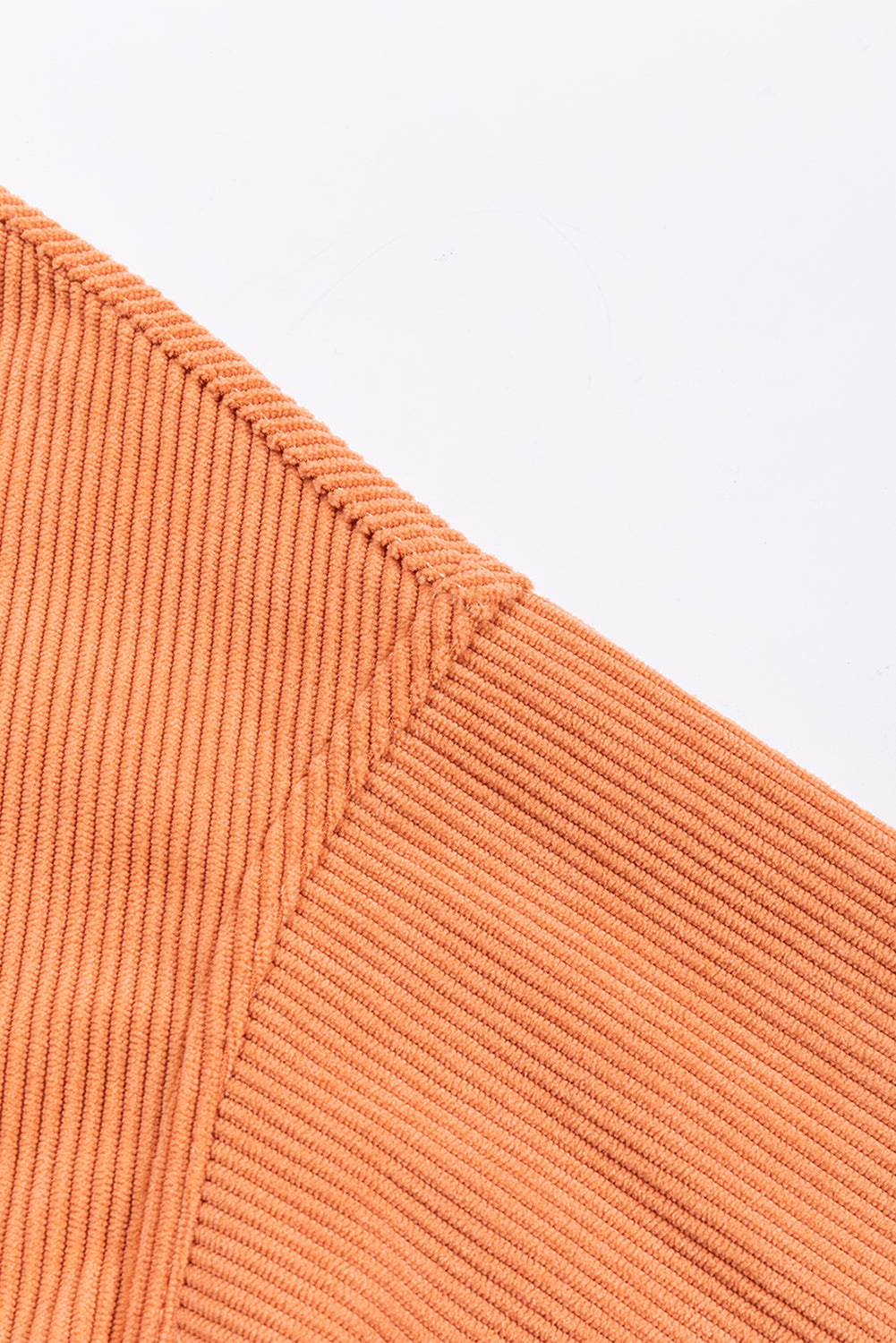 Orange Ribbed Corduroy Oversized Sweatshirt - Glimmer Road 