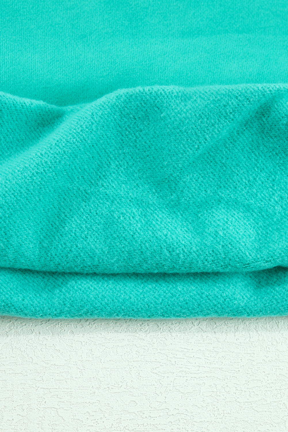 Smoke Green Solid Fleece Lined Drop Shoulder Terry Sweatshirt - Glimmer Road 